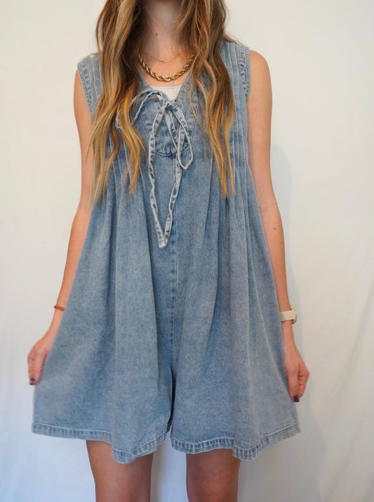 Denim Charm Romper