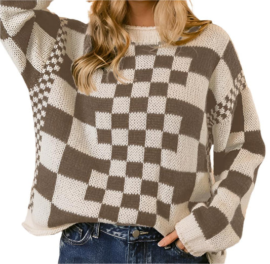 Madi Checkered Sweater